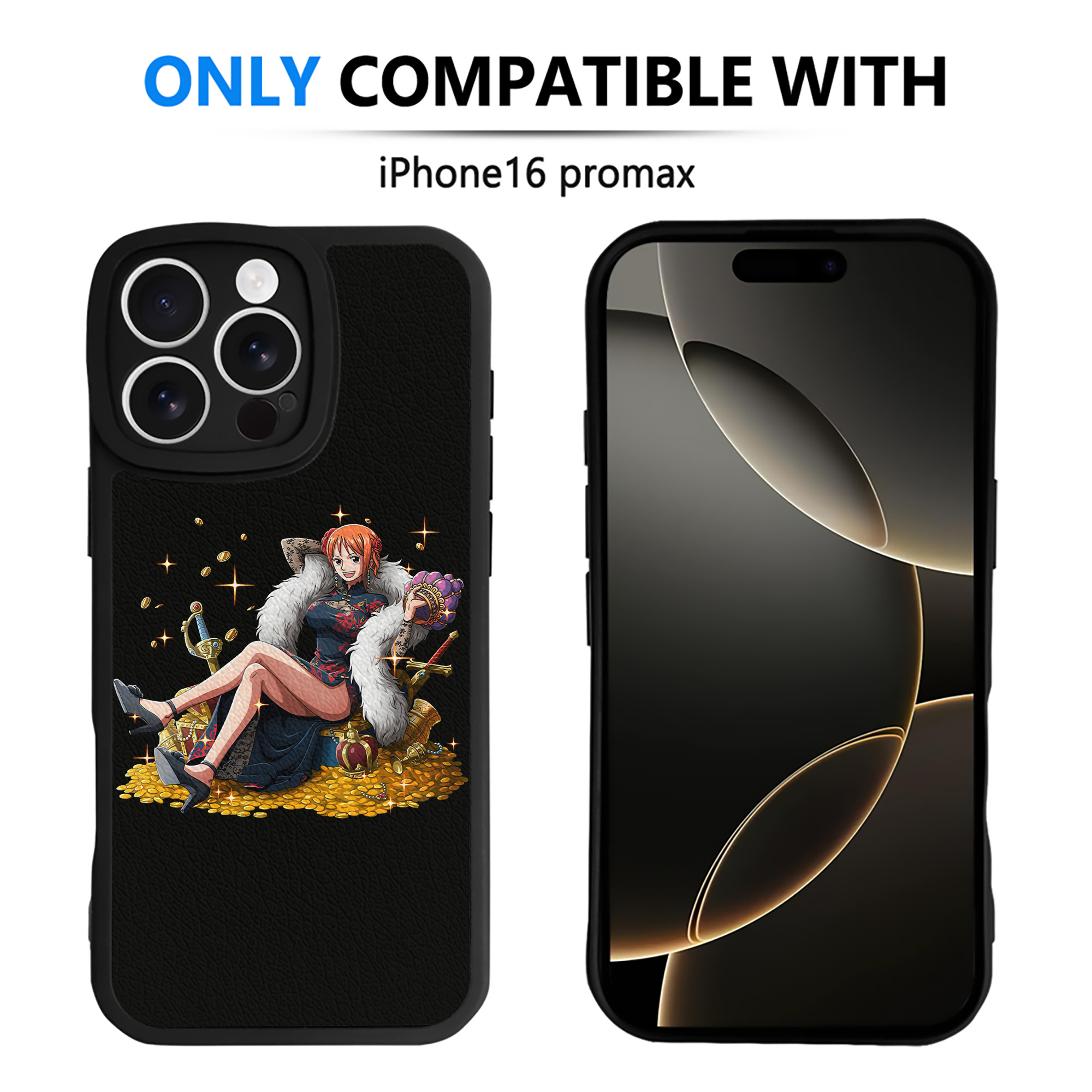 （画像用） ワンピース ナミ ONE PIECE Nami 【iPhone 16シリーズ対応】シリコンスマホケース（レザー調） 材質：シリコン